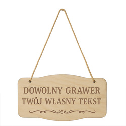 Drewniana tabliczka z grawerem Prezent personalizacja Drzwi/ściana ozdobna