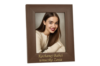 Ramka do zdjęć 10x15 dąb czekolada z grawerem