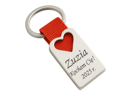 Brelok do kluczy z motywem serca - GRAWER prezent