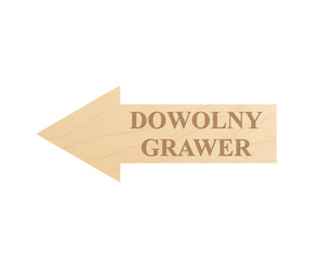 Drewniana tabliczka strzałka z dowolnym grawerem kierunkowa drogowskaz