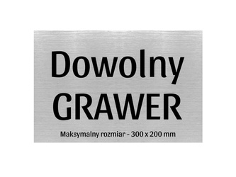Grawerowana tabliczka GRAWER dowolny tekst (max. 300x200mm)