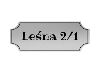 Grawerowana tabliczka na drzwi zewnętrzne filtr UV