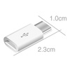 Adapter przejściówka micro USB na USB Type-C biała