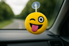 Emoji z przyssawką do szyby i lustra – pluszowe emoji 8 cm dekoracja :P