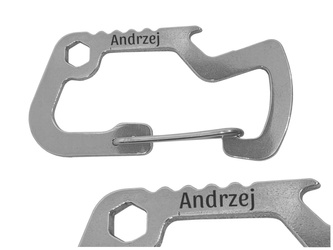 Brelok karabińczyk Z GRAWREM na prezent multitool dla taty dziadka