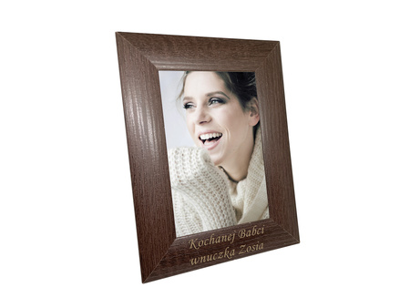 Ramka do zdjęć 10x15 dąb czekolada z grawerem