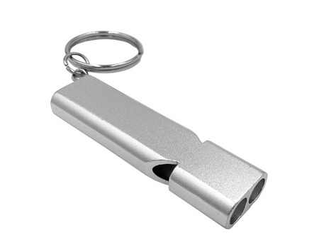 GWIZDEK aluminiowy na prezent dla trenera z GRAWEREM gwizdek sygnałowy