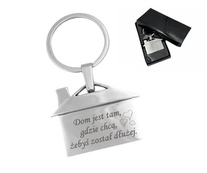 Metalowy brelok do kluczy dom GRAWER breloczek