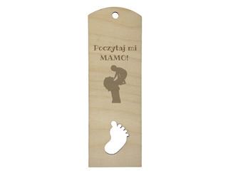 Drewniana zakładka do książki z GRAWEREM /stópka