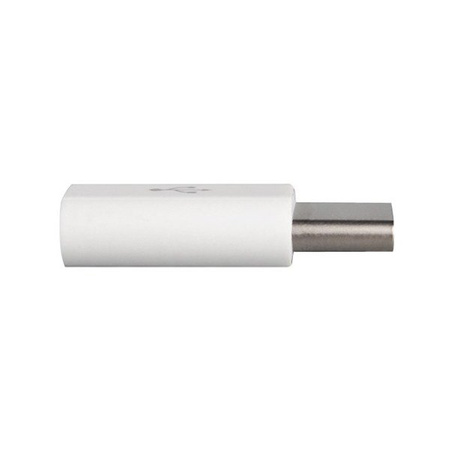 Adapter przejściówka micro USB na USB Type-C biała