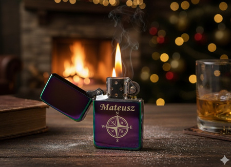 TASMAN benzynowa zapalniczka z GRAWEREM + benzyna