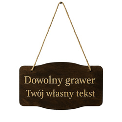 Drewniana tabliczka z grawerem Prezent personalizacja Drzwi/ściana ozdobna