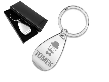 Brelok do kluczy otwieracz butelek metal GRAWER