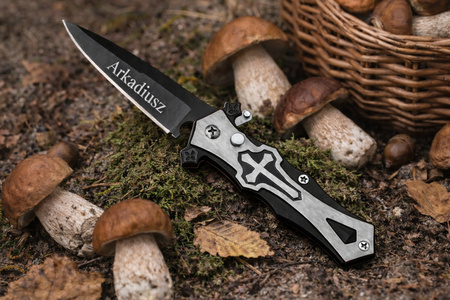 Scyzoryk nóż boczny składany sprężynowy GRAWER 
