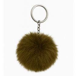 Brelok do kluczy plecaka puszek puchaty jasny brąz