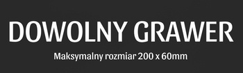 Czarna grawerowana tabliczka z własnym grawerem max. 20x6cm dowolny tekst