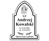 200x150mm \ biały-czarny \ tarcza gotycka