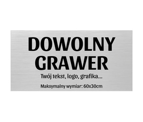 Grawerowana tabliczka tablica z GRAWEREM dowolny tekst (max. 600x300mm)