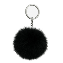 Brelok do kluczy plecaka puszek puchaty czarny