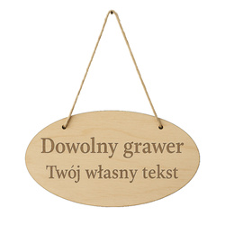 Drewniana tabliczka z grawerem na Prezent personalizacja Drzwi/ściana