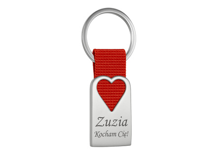 Brelok do kluczy z motywem serca - GRAWER prezent
