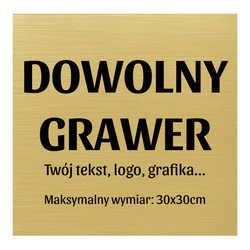 Grawerowana tabliczka tablica z GRAWEREM dowolny tekst (max. 300x300mm)
