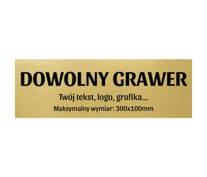 Grawerowana tabliczka GRAWER dowolny tekst (max. 300x100mm)
