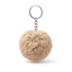 Brelok do kluczy plecaka puszek puchaty łososiowy