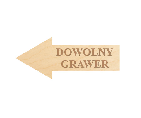 Drewniana tabliczka strzałka z dowolnym grawerem kierunkowa drogowskaz