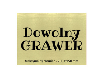 Grawerowana tabliczka GRAWER dowolny tekst (max. 200x150mm)