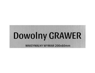 Grawerowana tabliczka z dedykacją GRAWER dowolny tekst (wymiar max. 200x60mm)