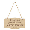 Drewniana tabliczka z dowolnym grawerem Prezent personalizacja Drzwi/ściana