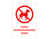 biały-czerwony \ ZAKAZ WYPROWADZANIA PSÓW