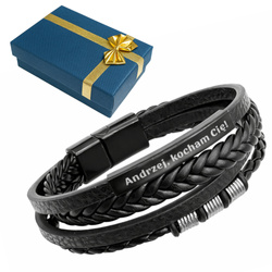 Bransoletka męska z grawerem – prezent dla mężczyzny stal szlachetna