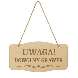 Drewniana tabliczka z dowolnym grawerem Prezent personalizacja Drzwi/ściana