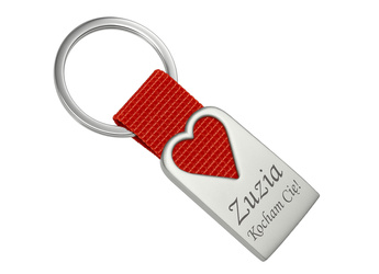 Brelok do kluczy z motywem serca - GRAWER prezent