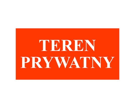 TEREN PRYWATNY grawerowana tabliczka ostrzegawcza20x10cm 