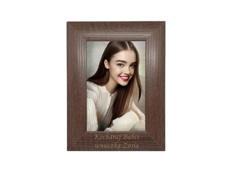 Ramka do zdjęć 10x15 dąb czekolada z grawerem