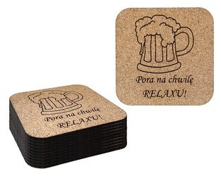 10 x podkładka podstawka korkowa pod kubek GRAWER