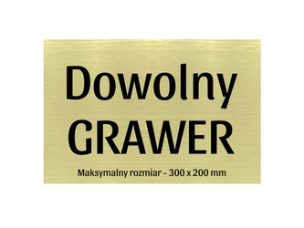 Grawerowana tabliczka GRAWER dowolny tekst (max. 300x200mm)