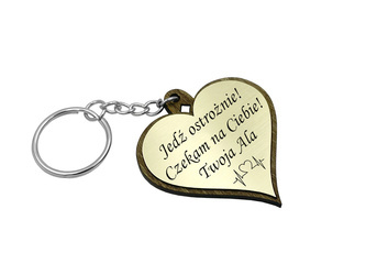 Brelok do kluczy GRAWER serce prezent walentynki