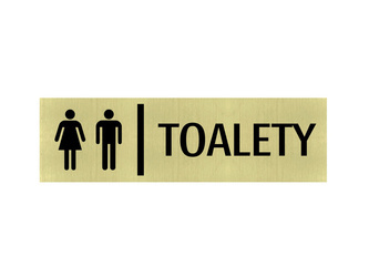 Grawerowana tabliczka TOALETY WC na drzwi GRAWER