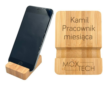 Bambusowy stojak podstawka na telefon GRAWER 
