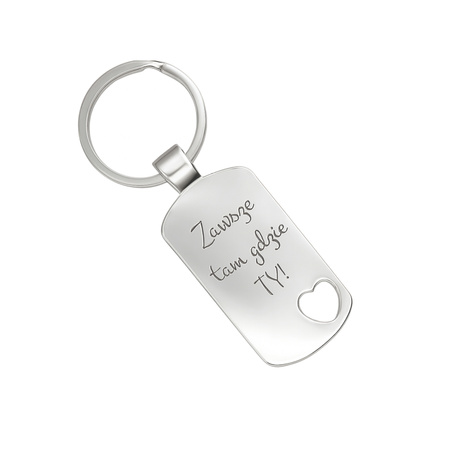 Brelok do kluczy nieśmiertelnik serce GRAWER