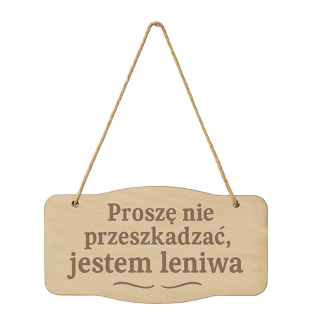 Drewniana tabliczka z dowolnym grawerem Prezent personalizacja Drzwi/ściana
