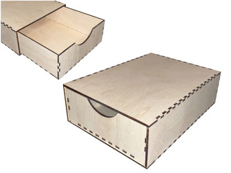 Drewniana szkatułka z szufladką do decoupage pudełeczko na drobiazgi