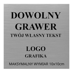 Grawerowana tabliczka z GRAWEREM dedykacja dowolny tekst max 10x10cm