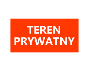 TEREN PRYWATNY grawerowana tabliczka ostrzegawcza20x10cm