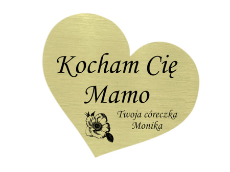 Grawerowana tabliczka SERCE do statuetki z dedykacją GRAWER 