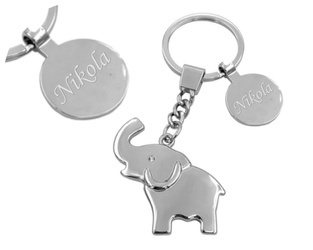 Brelok do kluczy breloczek SŁONIK GRAWER szczęście